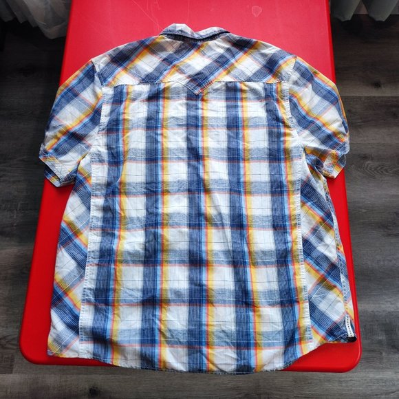 Distillery men's button up short sleeve shirt size XXL - Picture 2 of 5